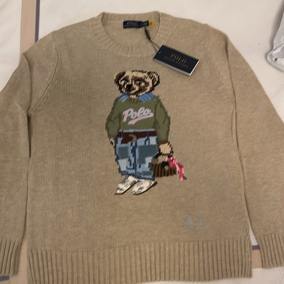 Polo Ralph Lauren Bear Embroidered Sweater Small - Picture 7 of 9